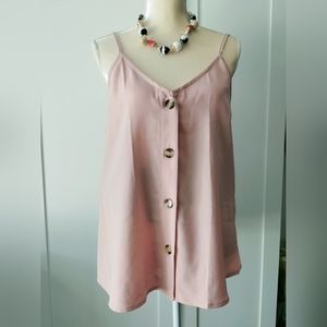 Woman blouse Color "dusty pink" or Petal Size-S but stretchy can fit to Size-L